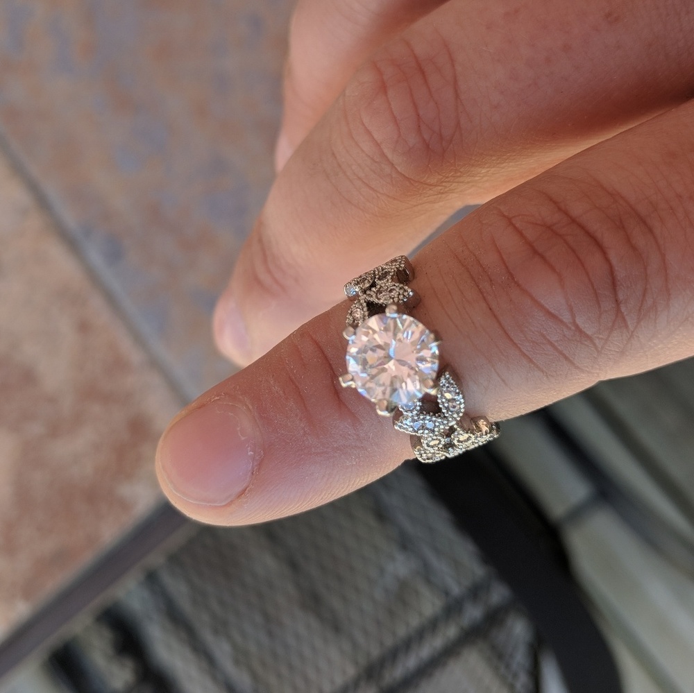 Sterling ring 6.5 cubic zerconia